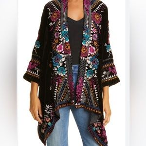 JOHNNY WAS TINASHA VELVET CARDIGAN XL